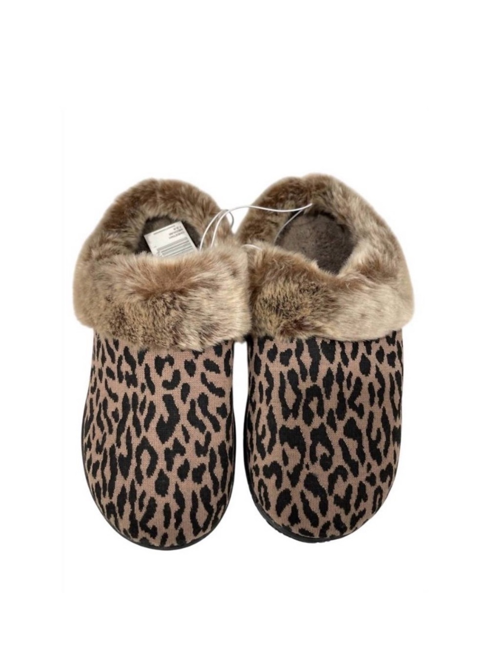 ISOTONER women's memory foam hoodback comfort slippers in cheetah. SZ 7.5-8 NWT